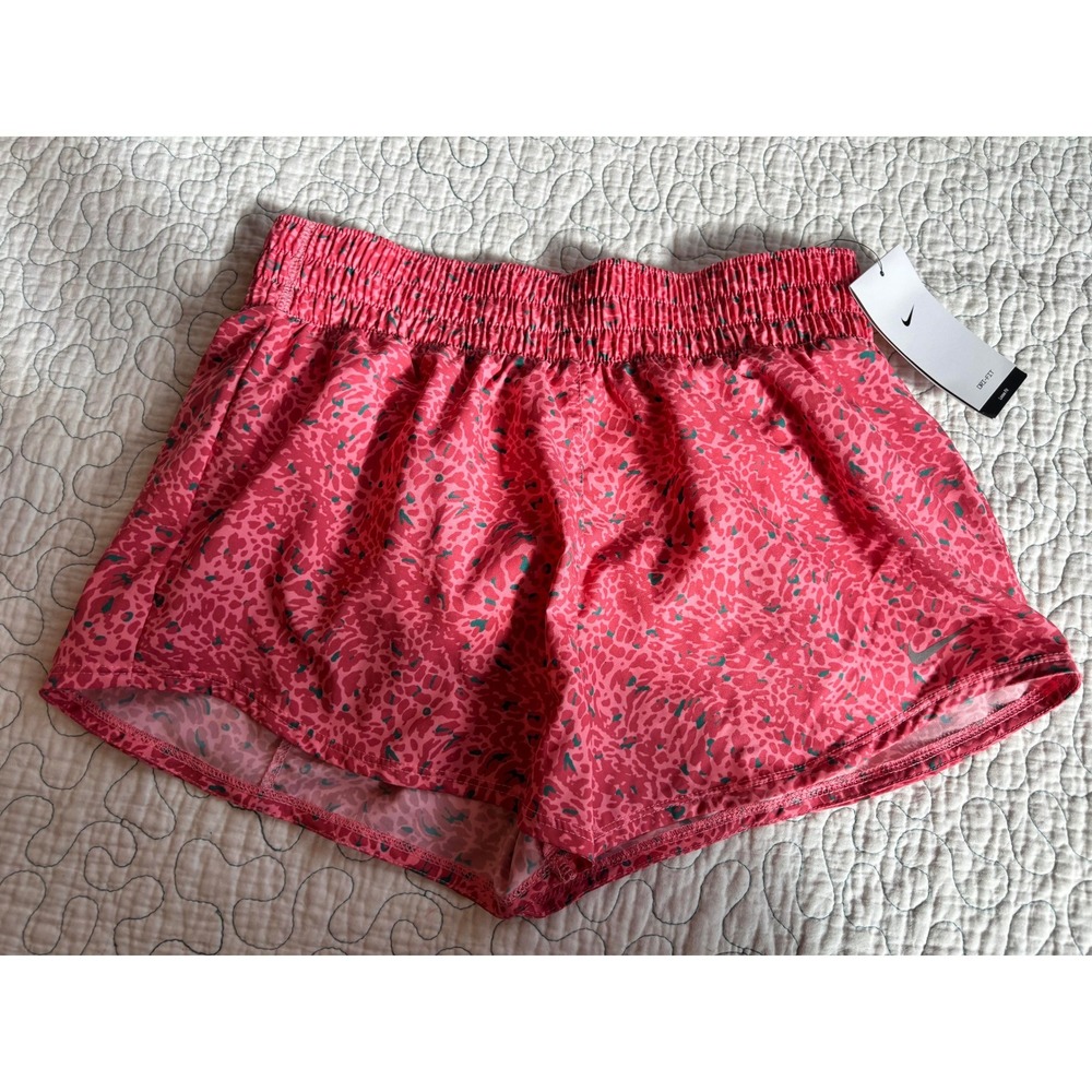 Nike Womens Dri-FIT Training Loose Fit‎ Shorts Pink Print Small